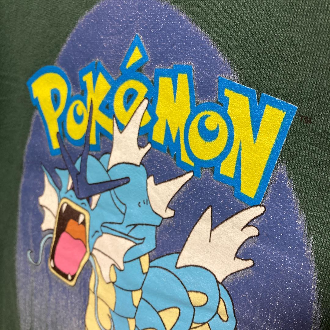 AWOZ キャラ スウェット 古着 90s USA製 緑 ポケモン ギャラドス