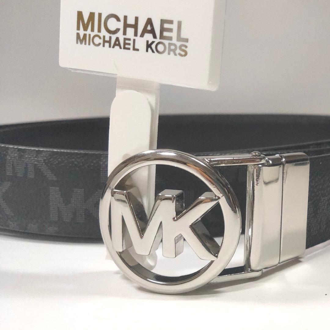 Michael Kors MKロゴバックルリバーシブルベルト MICHAEL KORS - 新品 マイケルコース リバーシブルベルト US XL