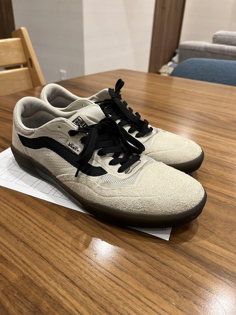 【当店一番人気】 Vans 27㌢ スケートシューズ ベージュ/ブラック AV6 PRO AVE スケートボード