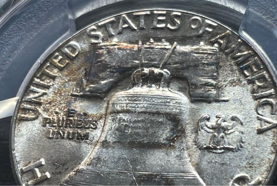 アメリカ1950年 50セントフランクリン 銀貨 NGC MS62fbl