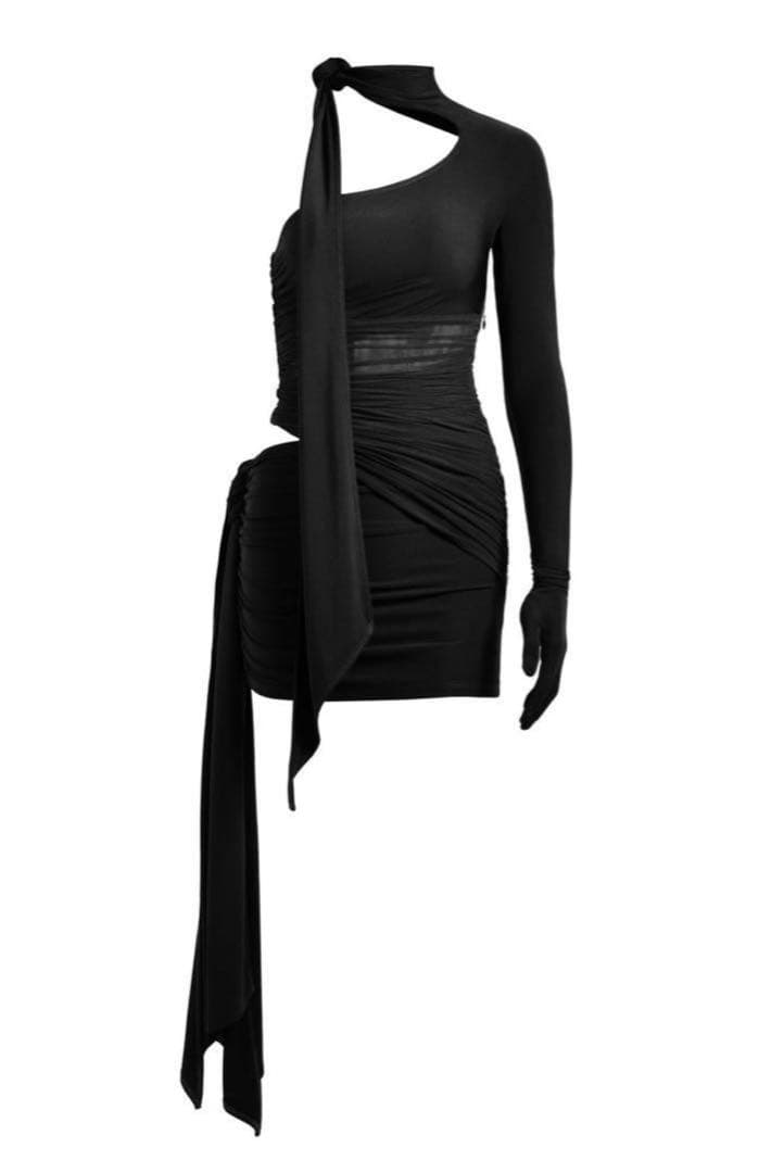 mugler H M ミニワンピース ワンショルダー ドレスXS SS Mugler