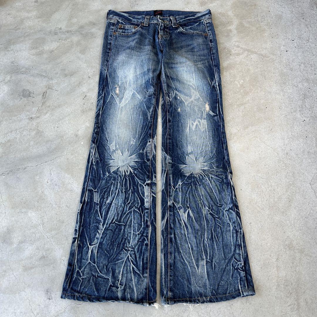 パンツ 00s archive tornado crash denim pants