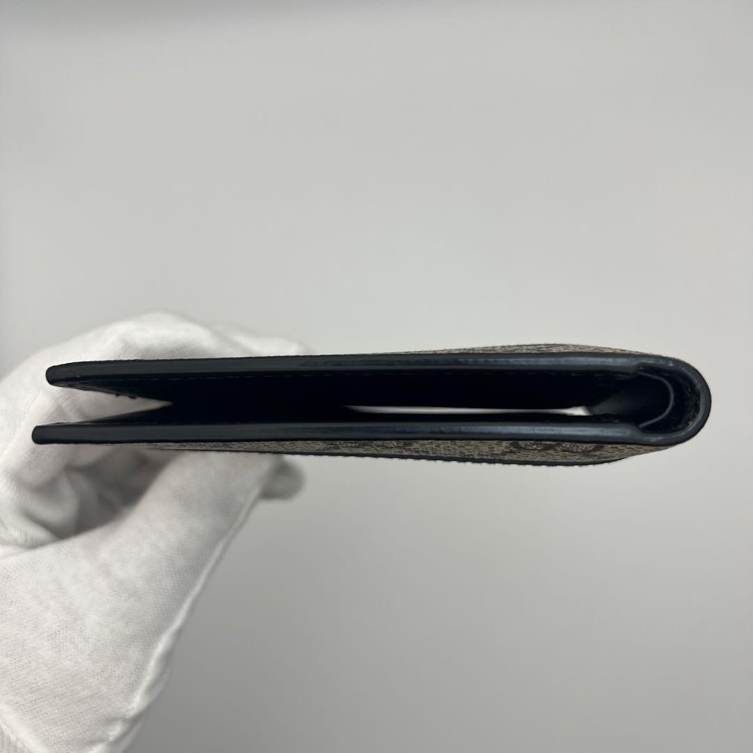 ✨極美品✨グッチ 二つ折り財布 GGスプリーム PVC レザー ブラック 黒