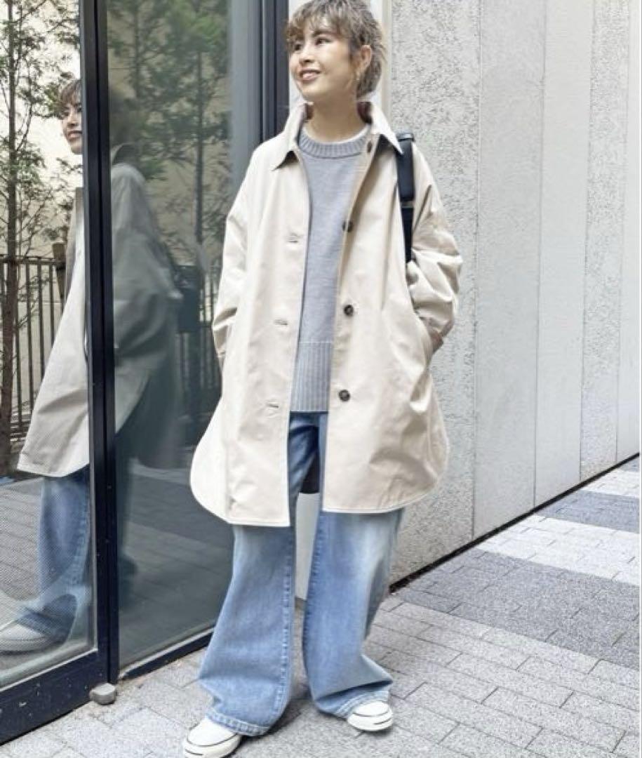 Spick&span リバーシブルポンチョトレンチコート