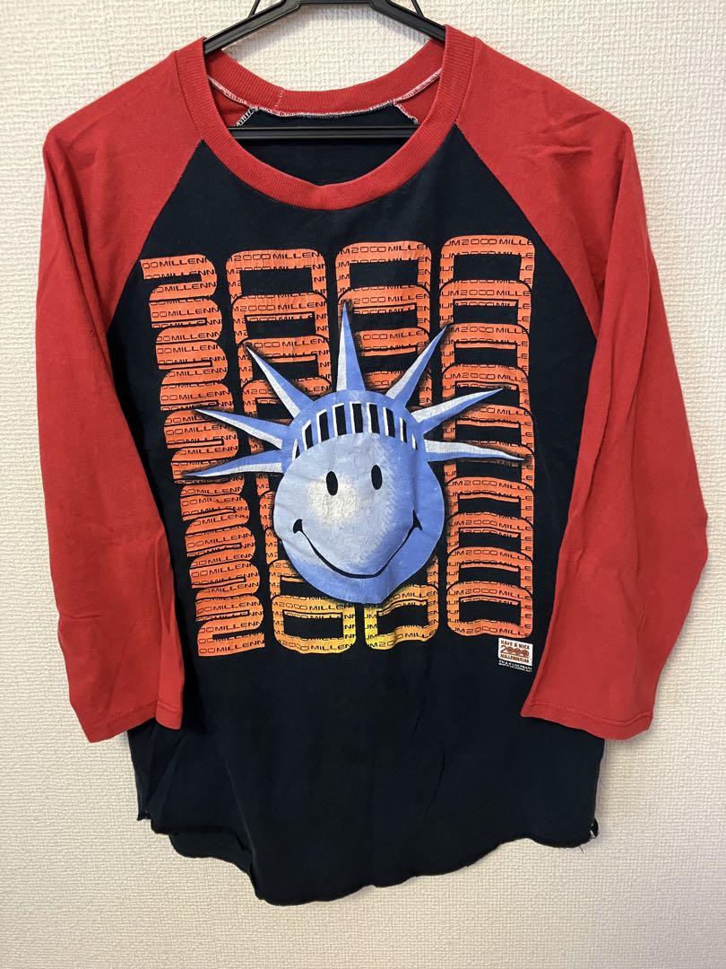 希少 2000s 七分丈ラグランTシャツ 古着 ミレニアム