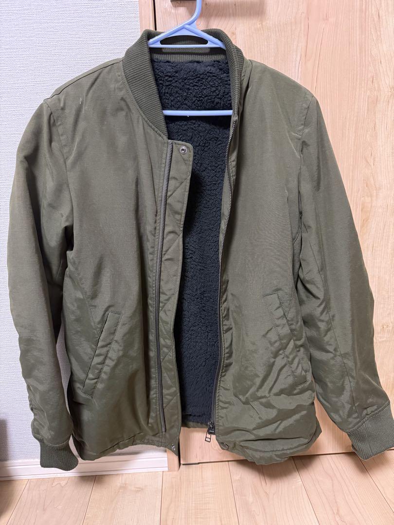 ★新品★　ナノユニバース　オリーブ MA-1 サイズM 楽天市場】裏ストライプリバーシブルMA−1／ナノ・ユニバース