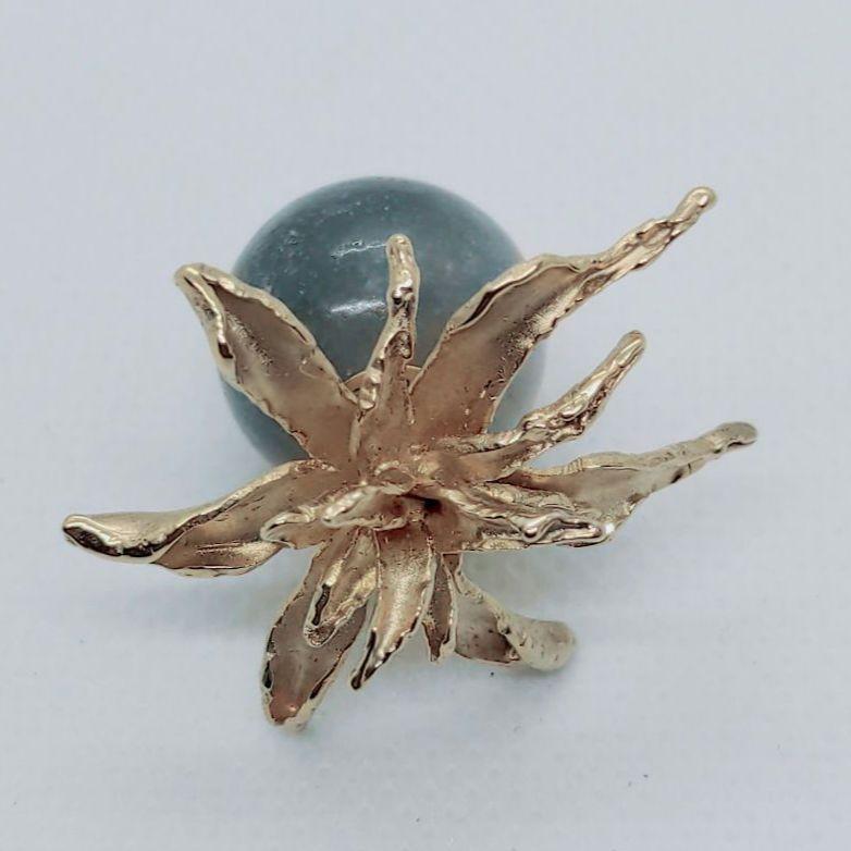 【希少】ディオール ピアス 花×石 片耳 袋付き　ChristianDior