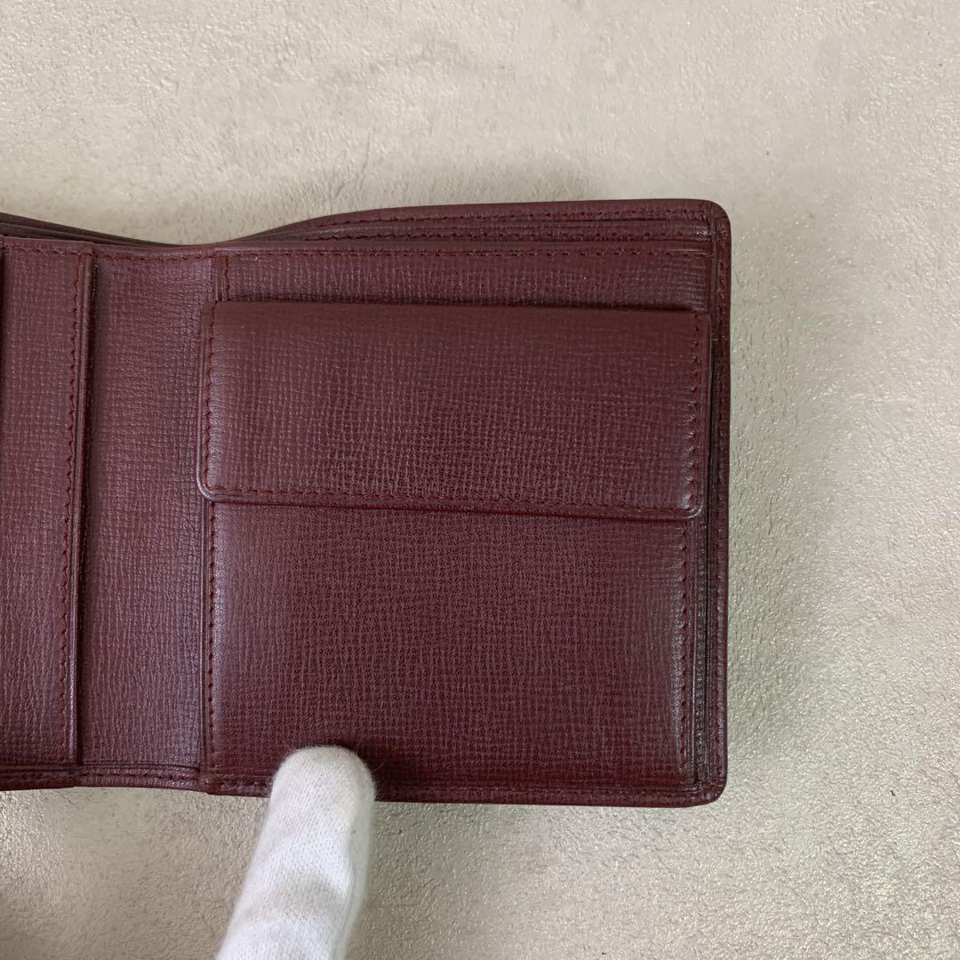 Cartier カルティエ 二つ折り財布 ボルドー マストライン