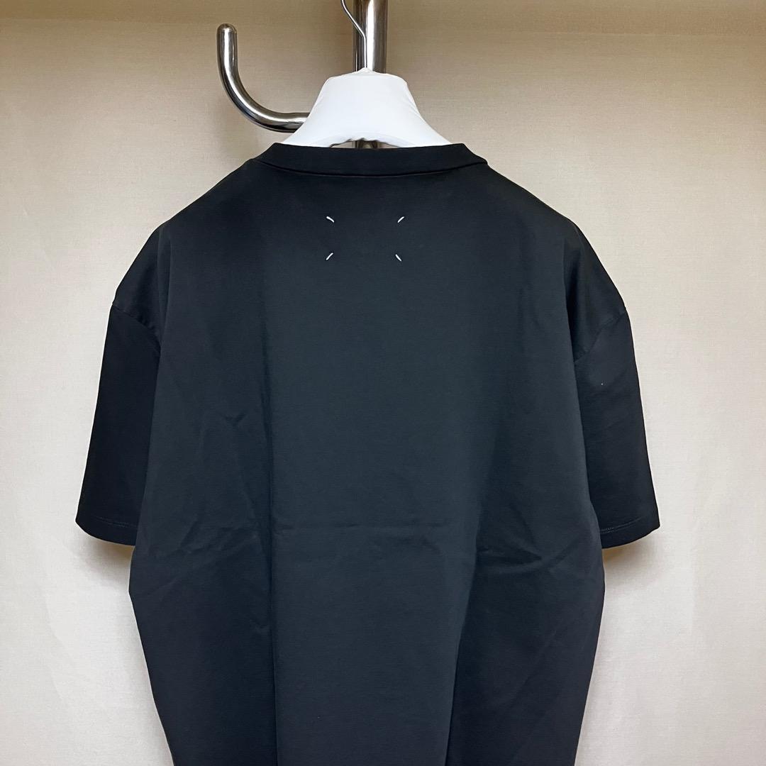 新品 S マルジェラ 24aw エンブロイダリーロゴTシャツ 黒 17414