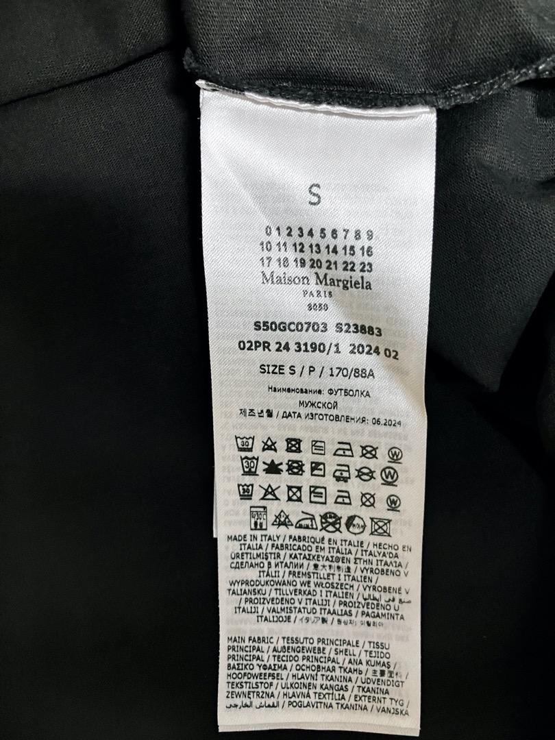 新品 S マルジェラ 24aw エンブロイダリーロゴTシャツ 黒 17414