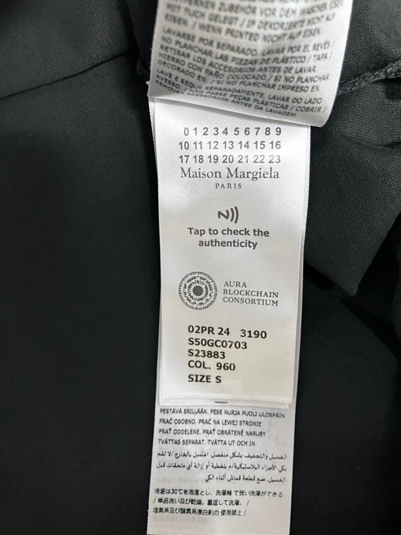 新品 S マルジェラ 24aw エンブロイダリーロゴTシャツ 黒 17414