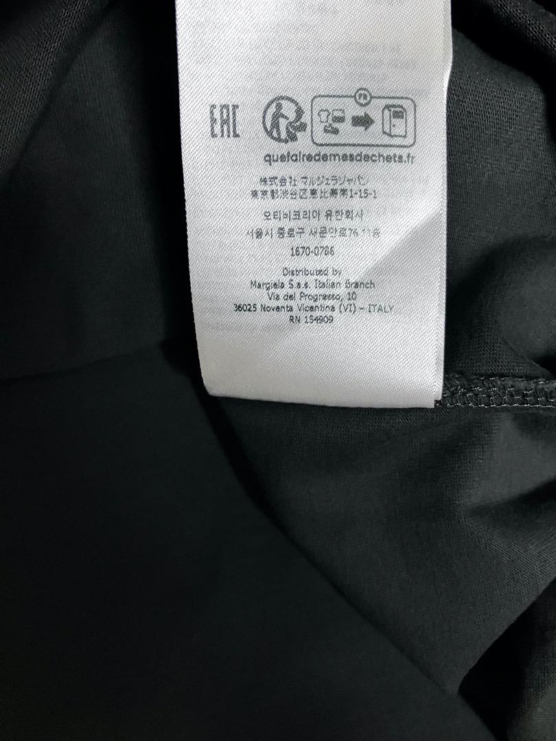 新品 S マルジェラ 24aw エンブロイダリーロゴTシャツ 黒 17414