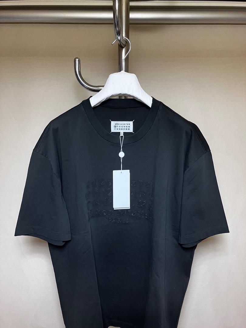 新品 S マルジェラ 24aw エンブロイダリーロゴTシャツ 黒 17414