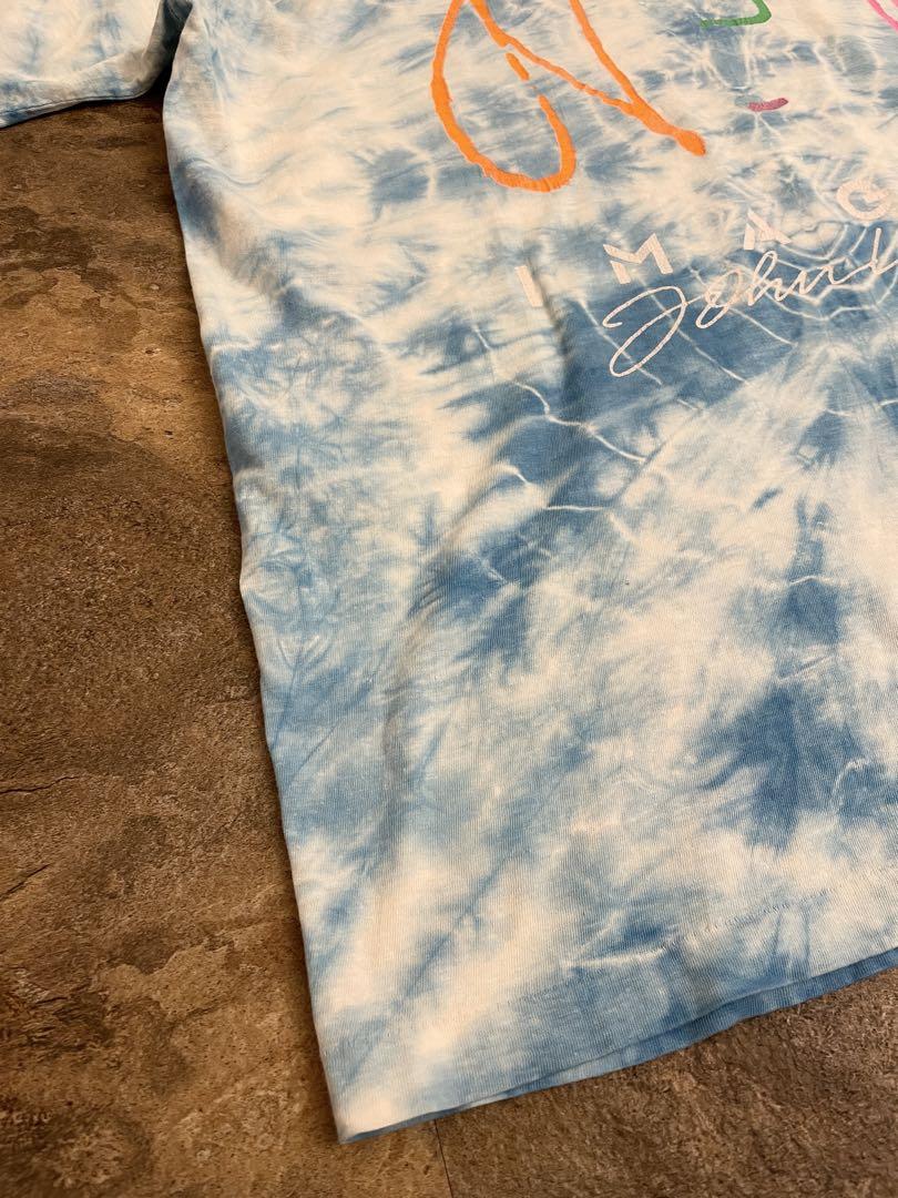 80s John Lennon ジョンレノン イマジンTシャツ タイダイ L