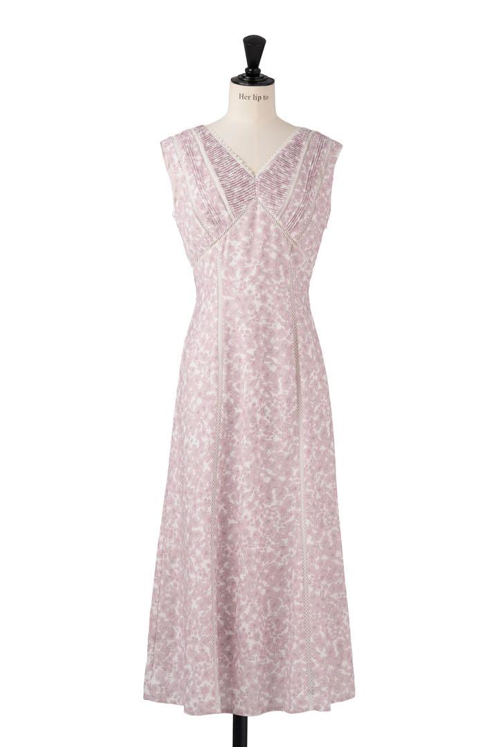 her lip to Lace Trimmed Floral Dress♡XS