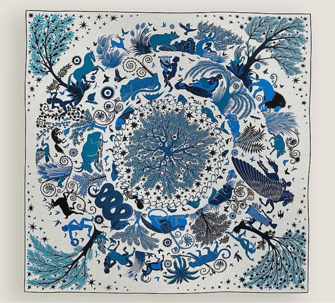 新品》エルメスカシミアシルク140 オルフェウスの魅力に誘われてグレー