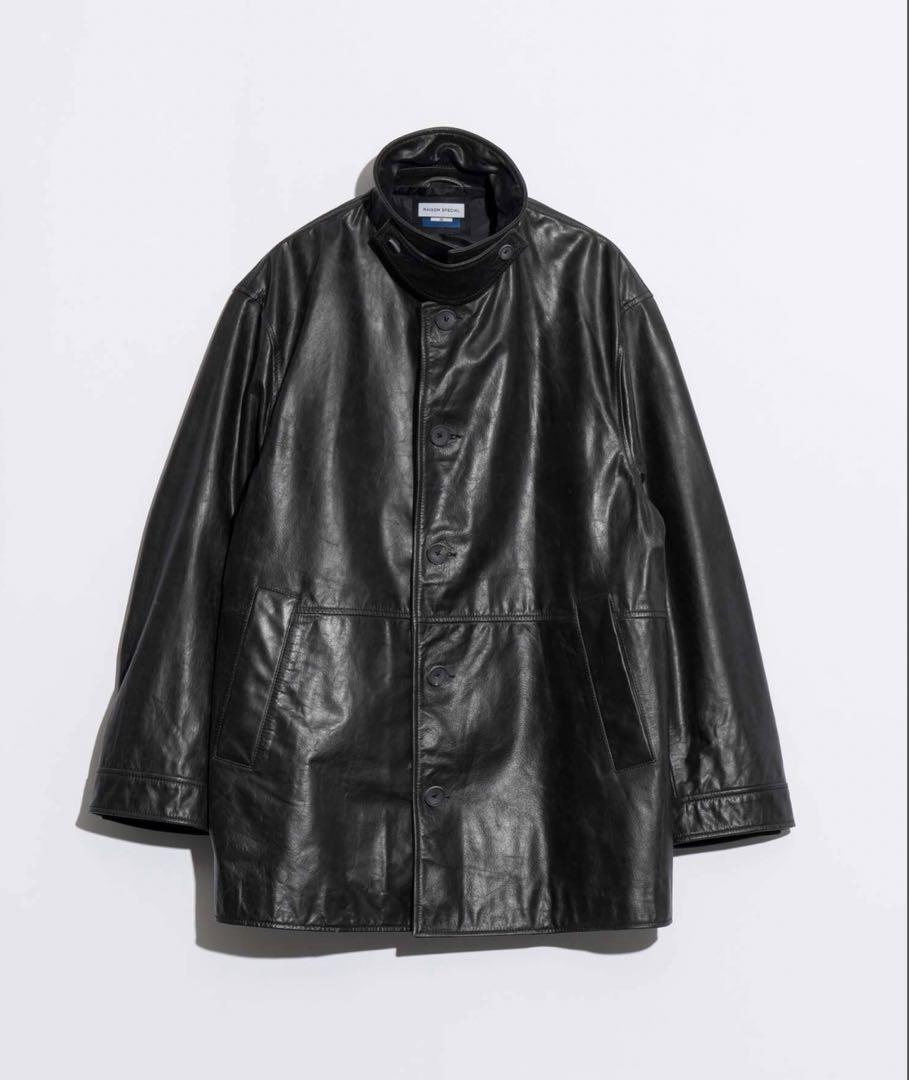 23aw メゾンスペシャル　バッファローレザードレスオーバーカーコート　サイズ1