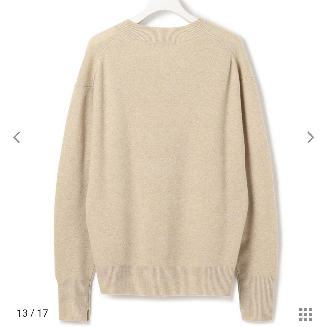 23区　CARIAGGI　ウールカシミヤ Vネック ニット　ベージュ