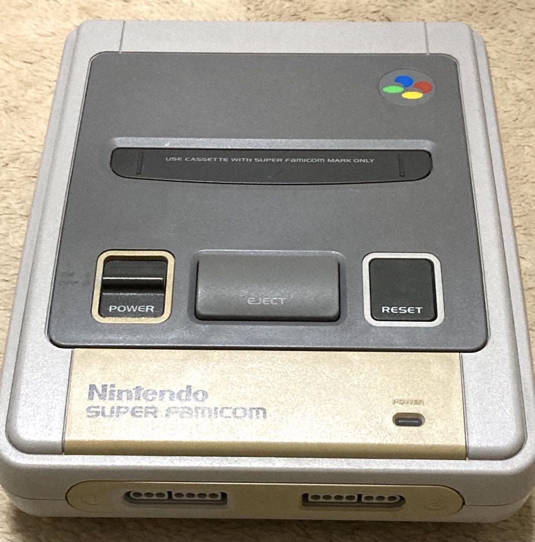 Nintendoのスーパーファミコン本体+ゲームソフト5本 スーパーファミコン本体＋ソフト5本セット - メルカリ