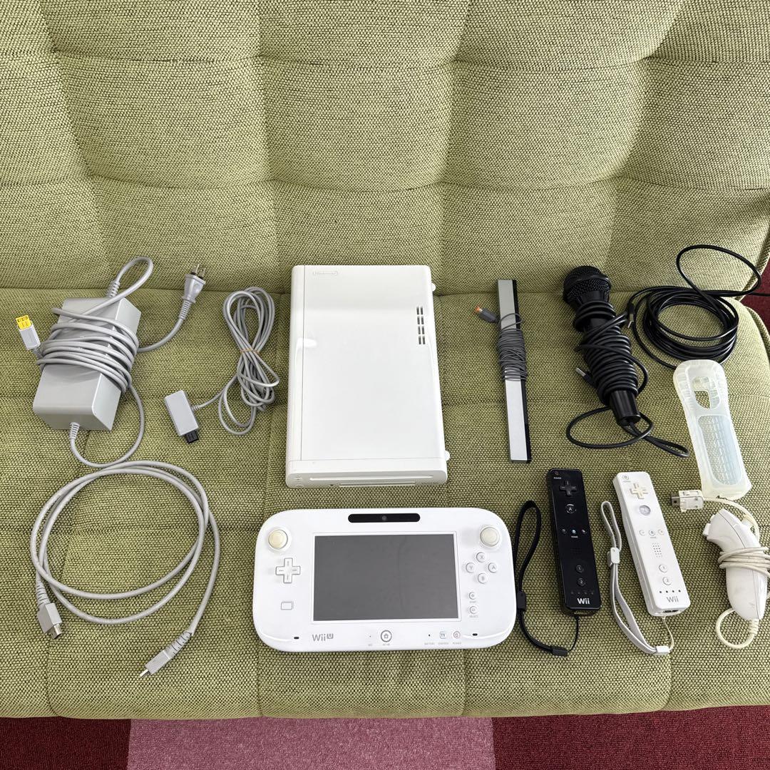 Wii U 本体 ホワイト 付属品セット WiiU4本、Wii5本ソフト付き