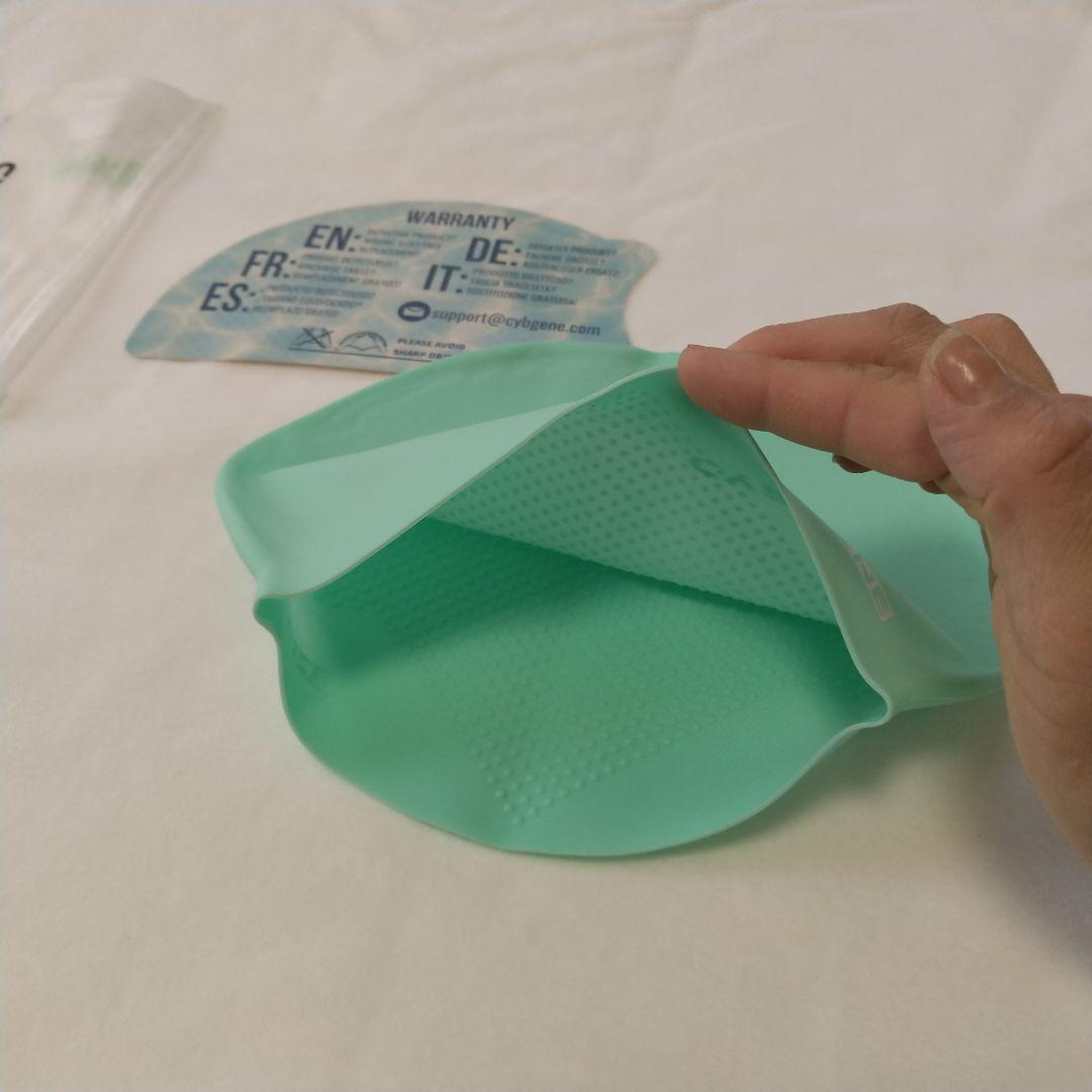 スイミングキャップ 子供 ミントグリーン シリコン スイミングキャップ 子供 ミントグリーン シリコン