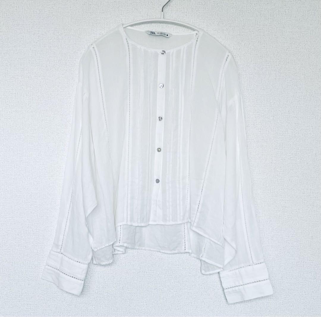 驚きの安さ ZARA ラミーブラウス パスマントリーディテール - メルカリ トップス