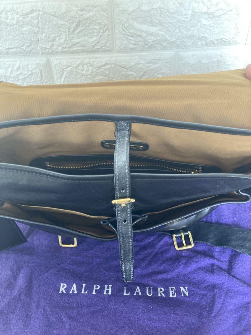 【美品】Ralph Lauren ラルフローレン 黒 レザー ショルダーバッグ