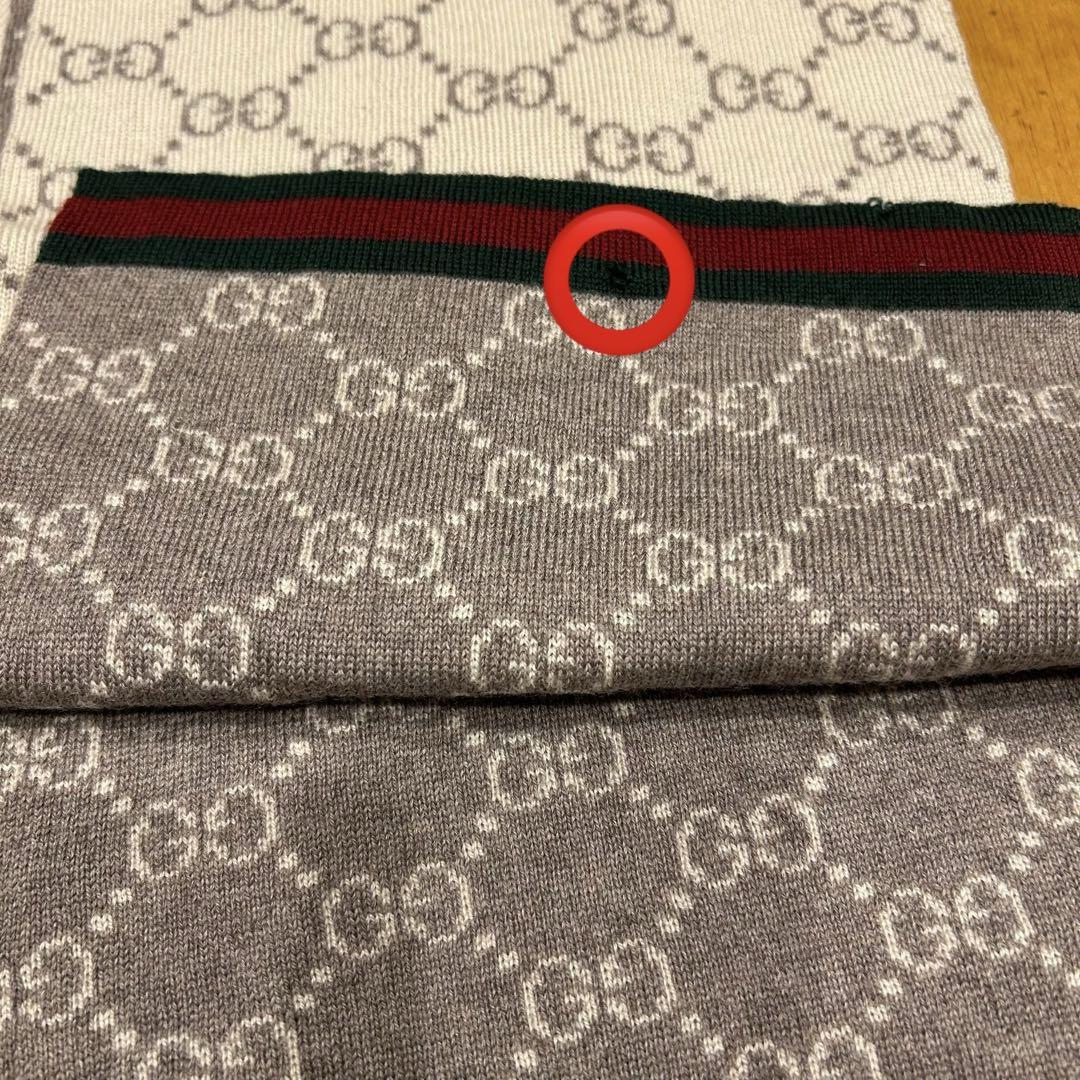 GUCCI シェリーライン　ウール　マフラー