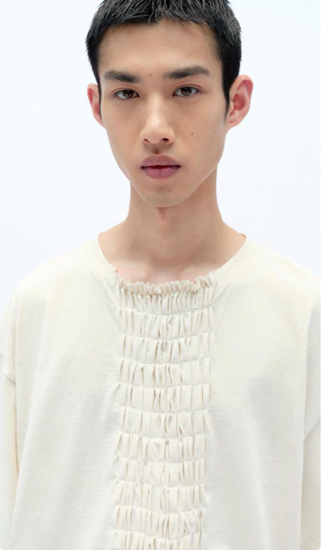 ZARA プリーツファブリック ウェッジソール X FANGLU LIN ZARA プリーツパフ Tシャツ X FANGLU LIN - メルカリ