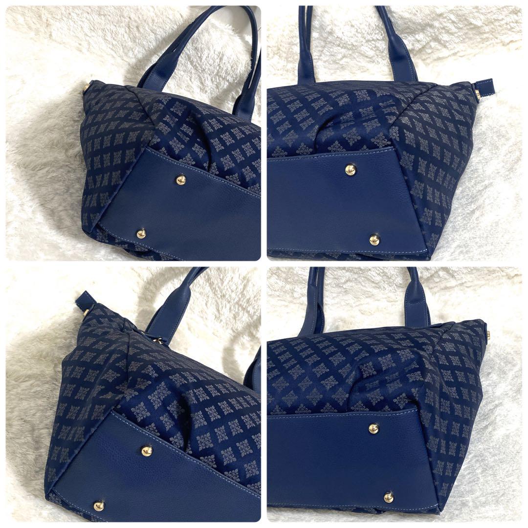 パトリックコックス トートバッグ ナイロン ネイビー A4収納可能