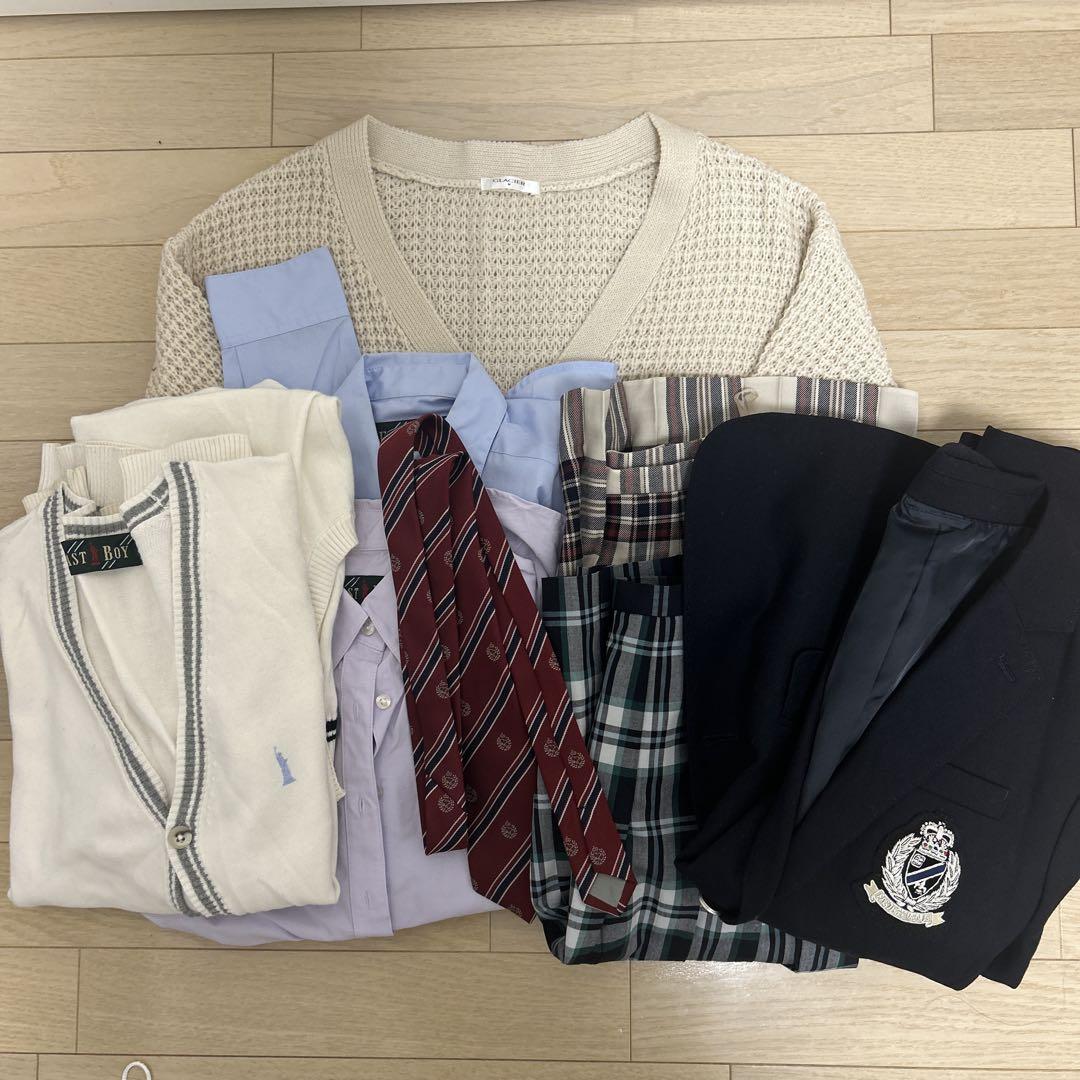 EASTBOYセット(ブレザー、セーター、シャツ、ネクタイ、スカート)