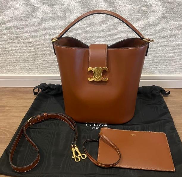CELINE ブラウン ショルダーバッグバッグ