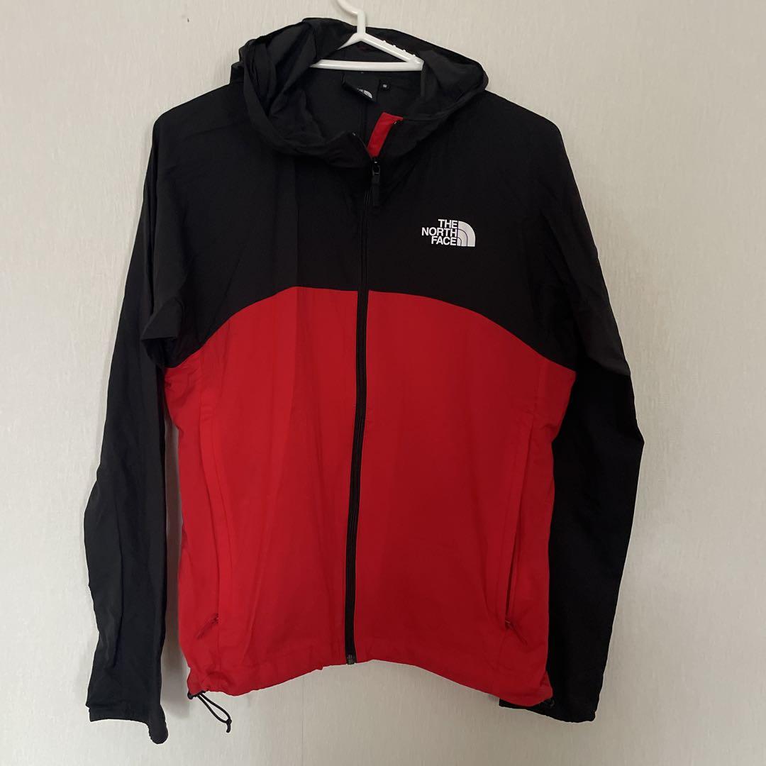 値下げ春夏用　THE NORTH FACE フード付きジャケット S 黒/赤