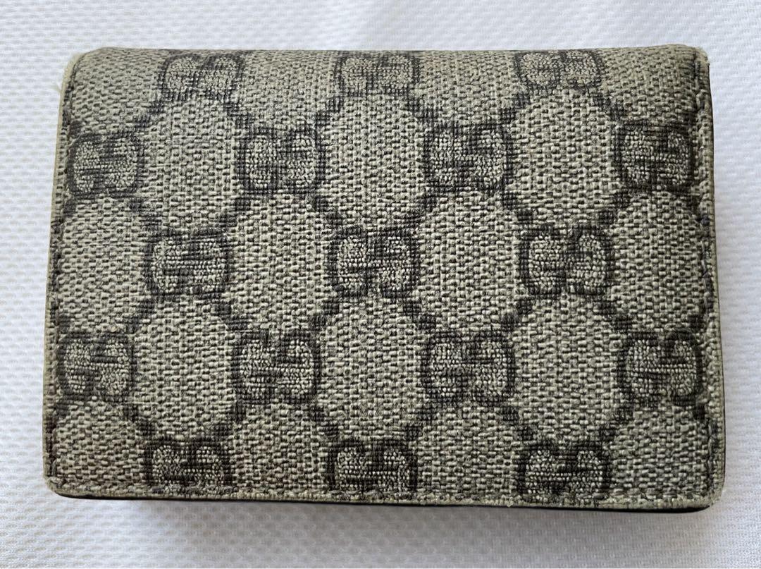GUCCI GGスプリーム ボスコアップリケ　2つ折り財布　猫