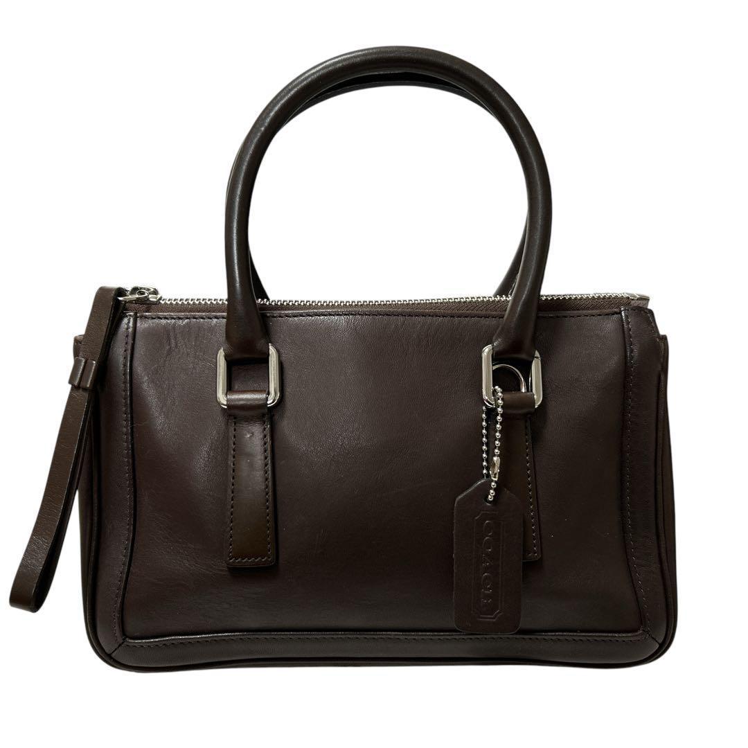 【美品】COACH オールドコーチ トートバッグ 9107 ブラウン イタリア製 USA製 COACH オールドコーチ 大型 トートバッグ 本革 レザー