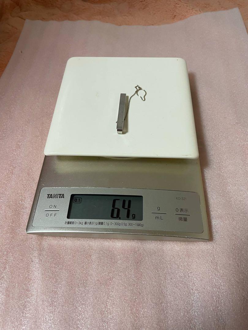 K14ホワイトゴールド ネクタイピン PT 900