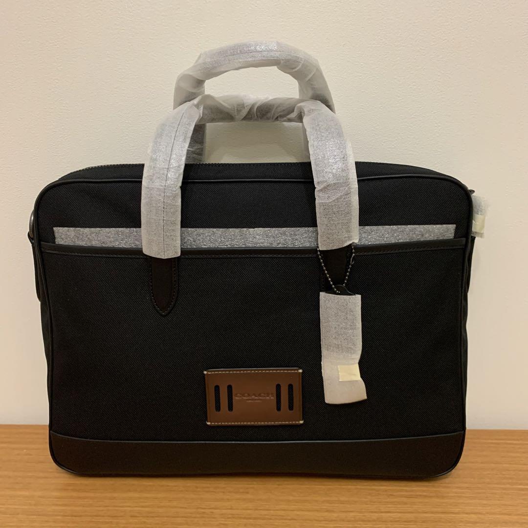 コーチCOACH ビジネスバッグ ナイロン レザー  ブラック  2way