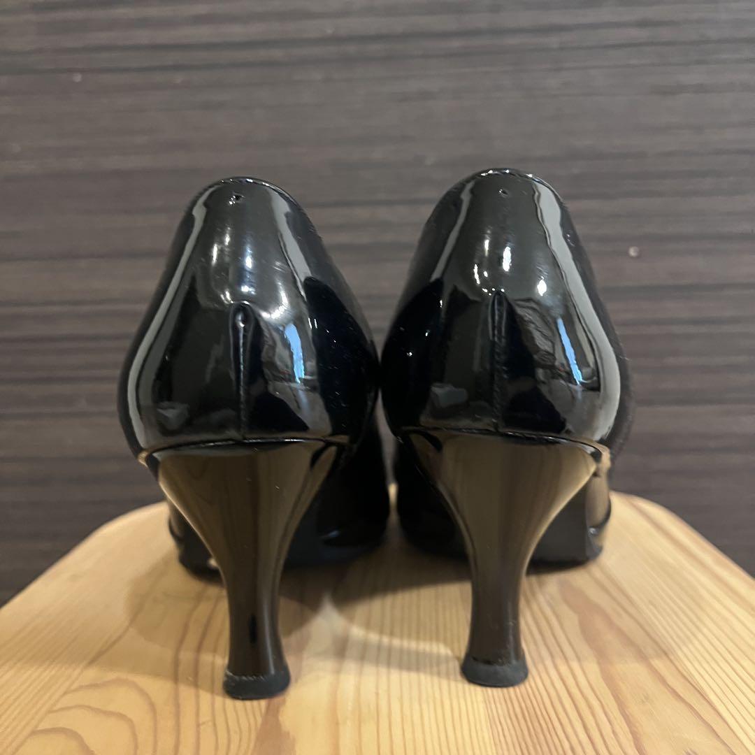 新品未使用 】パンプス エナメル 黒 ワコール サクセスウォーク