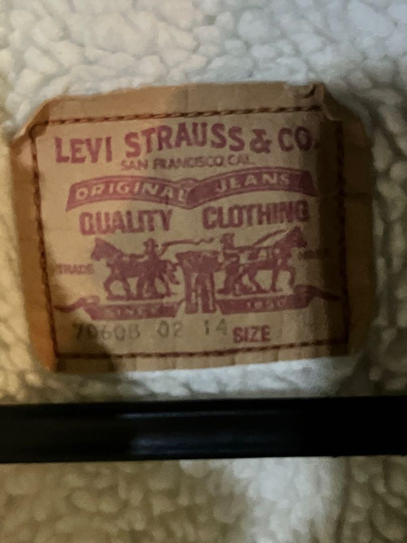 雑誌で紹介された EURO製Levi´s (着丈67身幅60)良品 L デニムボアジャケット ジャケット・アウター