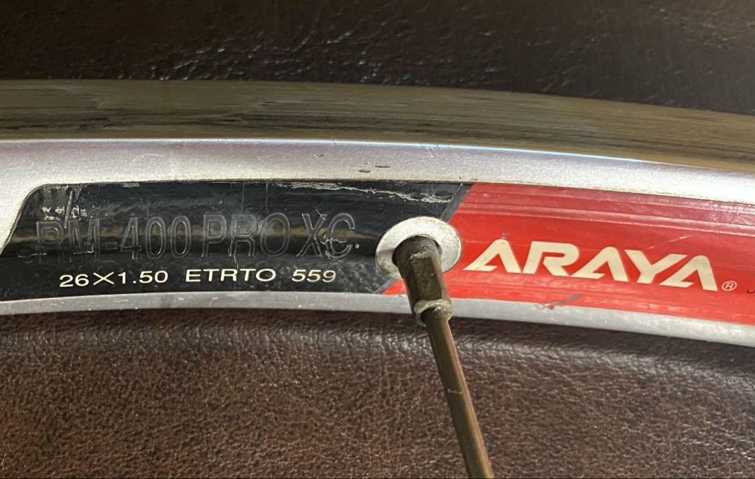 DEORE XT M737+ARAYA 26インチ 手組みホイール