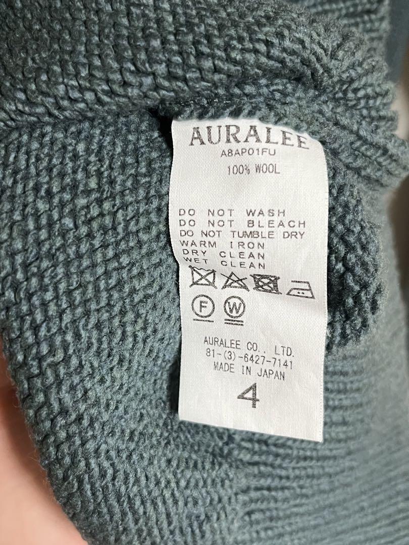 トップス AURALEE FELT WOOL YARN KNIT P/O