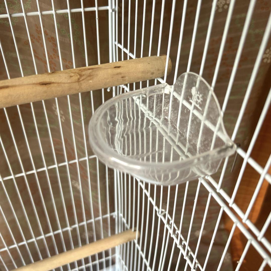 鳥籠セット　餌、塩土、おやすみカバー、おもちゃ、ミラー付き