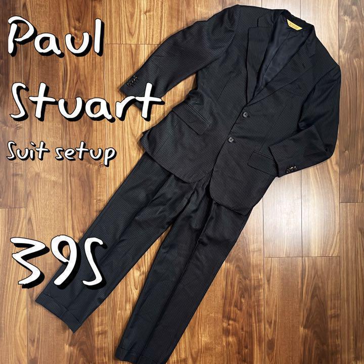 Paul Stuart ポールスチュアート ストライプ柄スーツセットアップグレー メルカリ