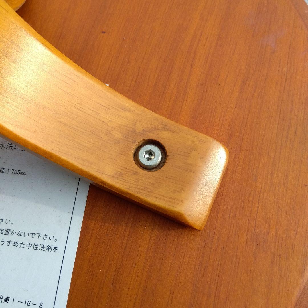 s　木製　円形　サイドテーブル　3本脚