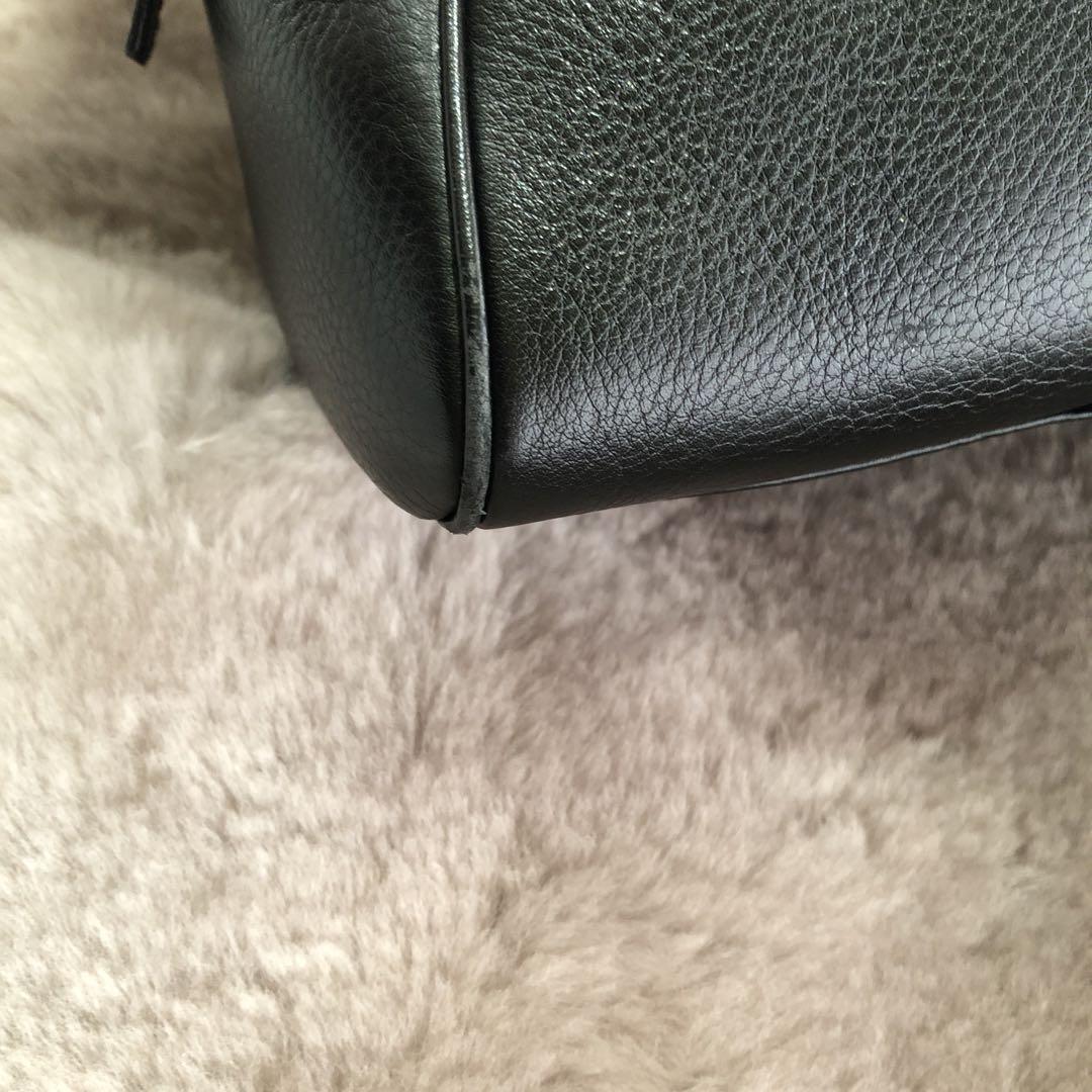 Christian Dior ブラックレザー ショルダーバッグ