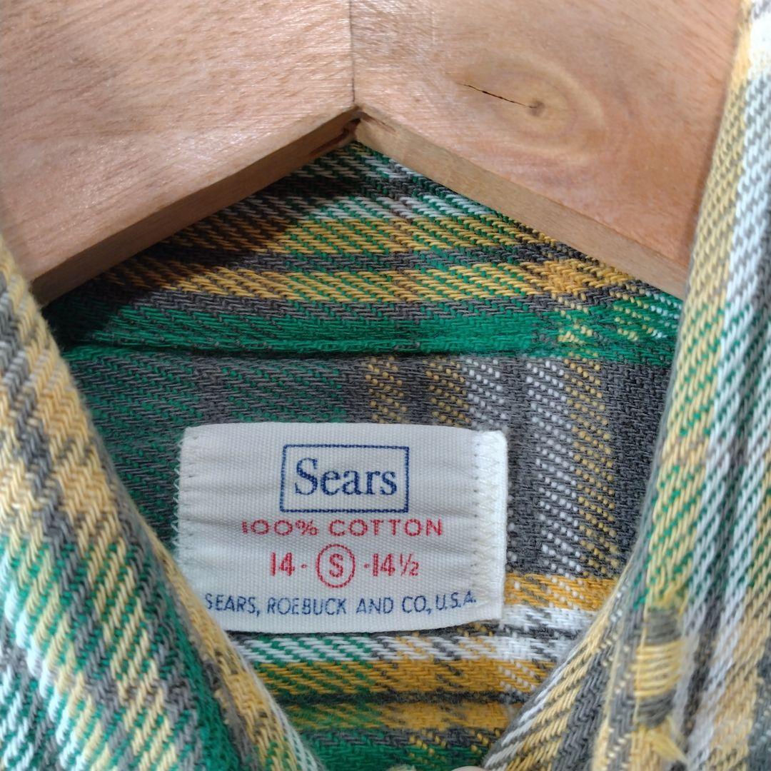 60's ビンテージ　SEARS ネルシャツ　usa