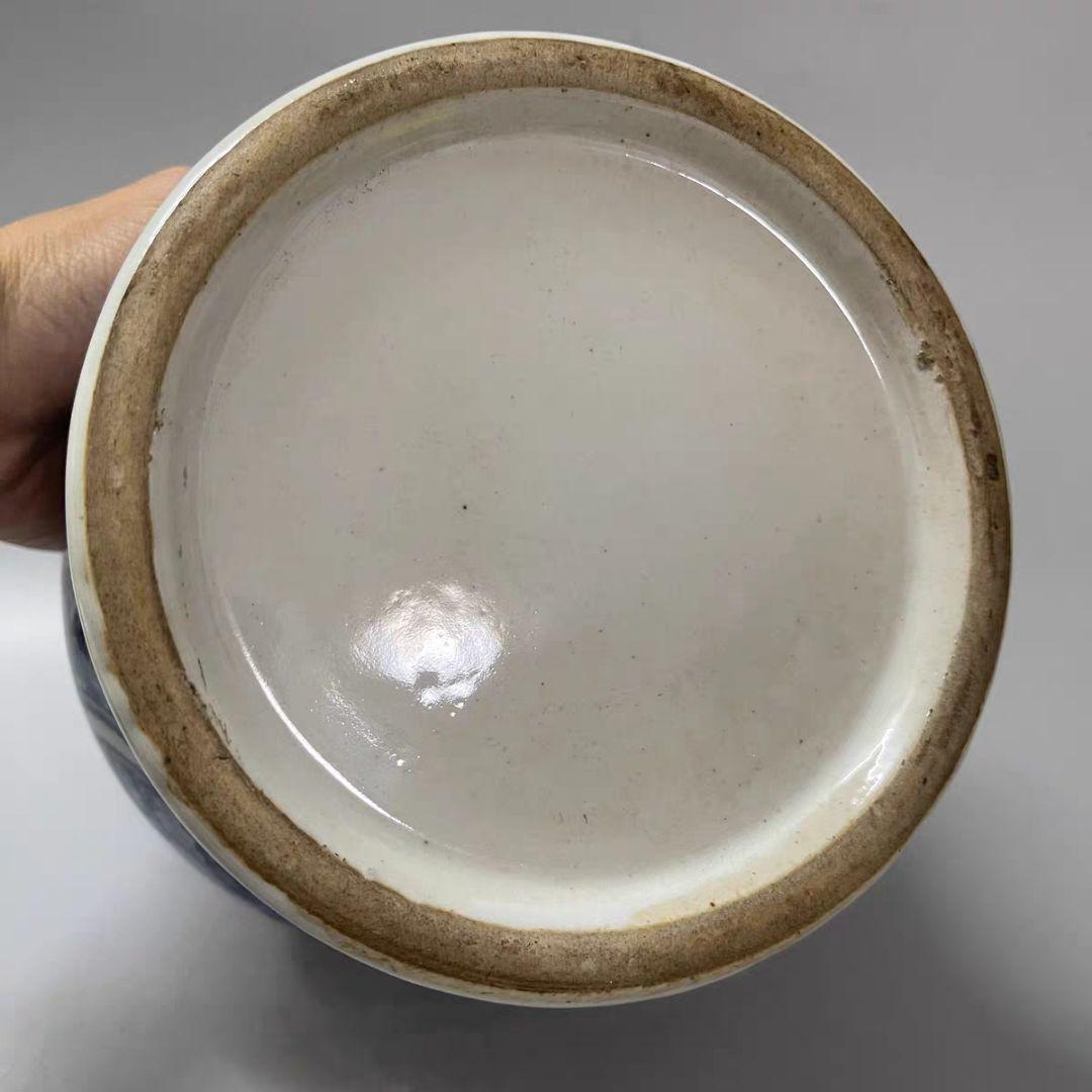 清末期青花磁器将軍壺 景徳鎮 陶磁器 装飾品 現代工芸品 美術品 置物