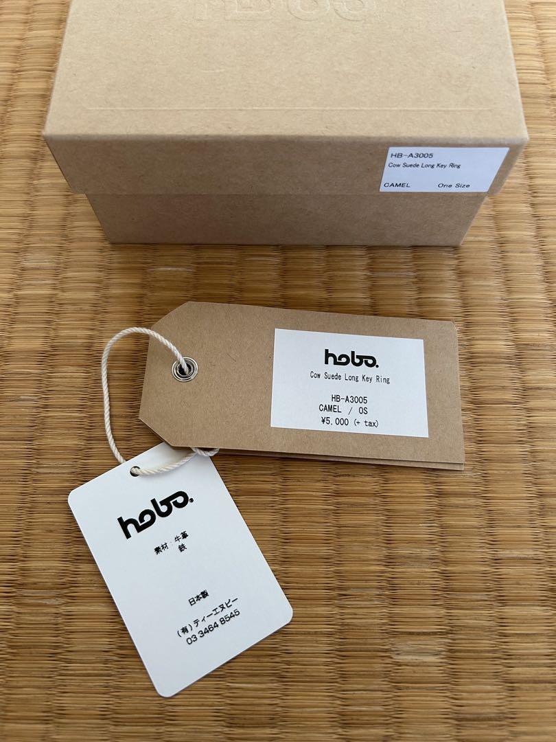 小物 hobo Cow Suede Long Key Ring Black&Beige
