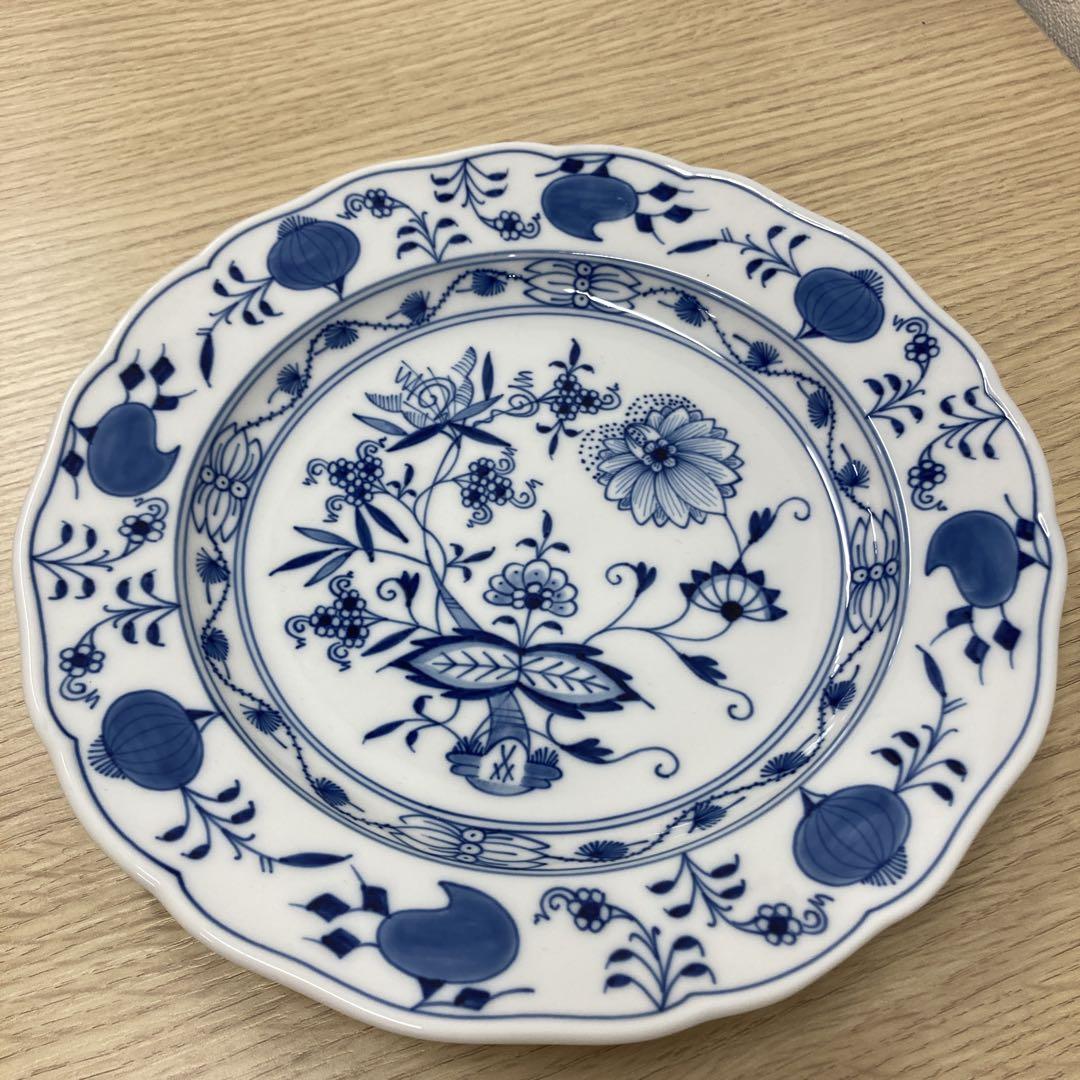 【美品】MEISSEN　マイセン　ブルーオニオン　プレート　皿　インテリア　高級