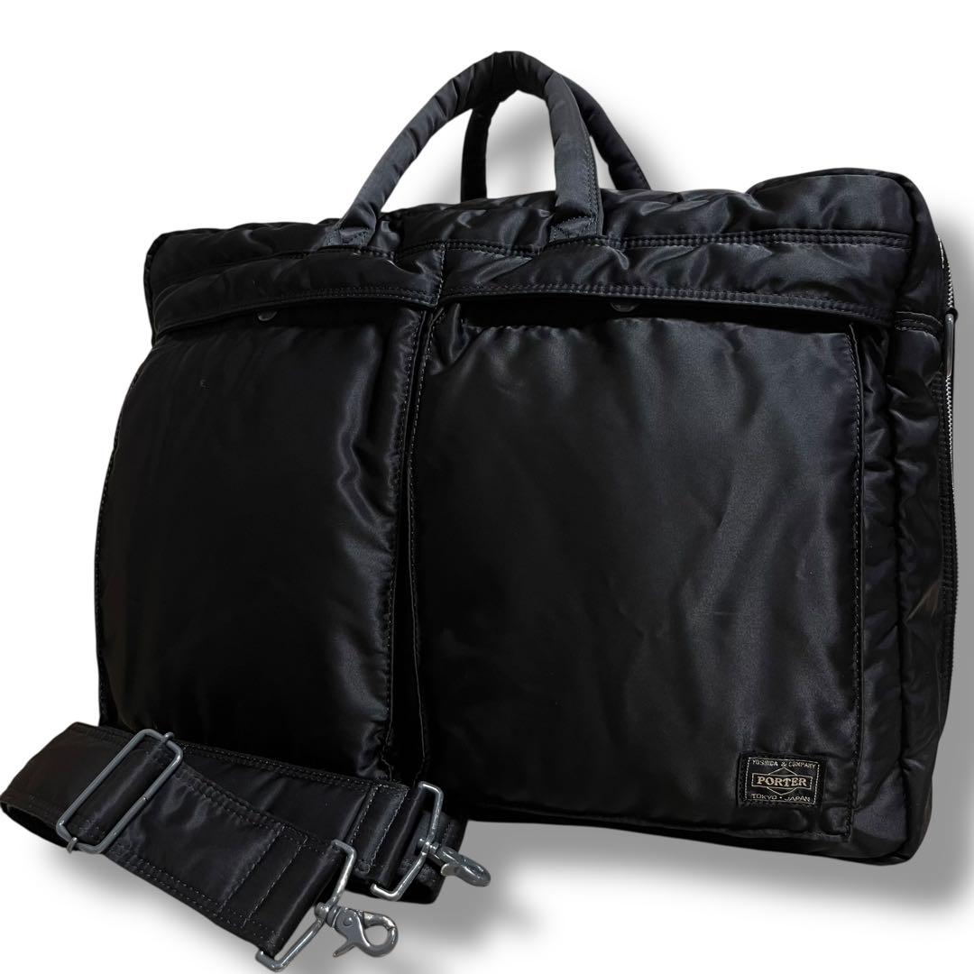 ✨️美品 ポーター タンカー 2way オーバーナイト ブリーフケース 黒 2層 TANKER(タンカー) 2WAY OVERNIGHT BRIEFCASE | 吉田カバン